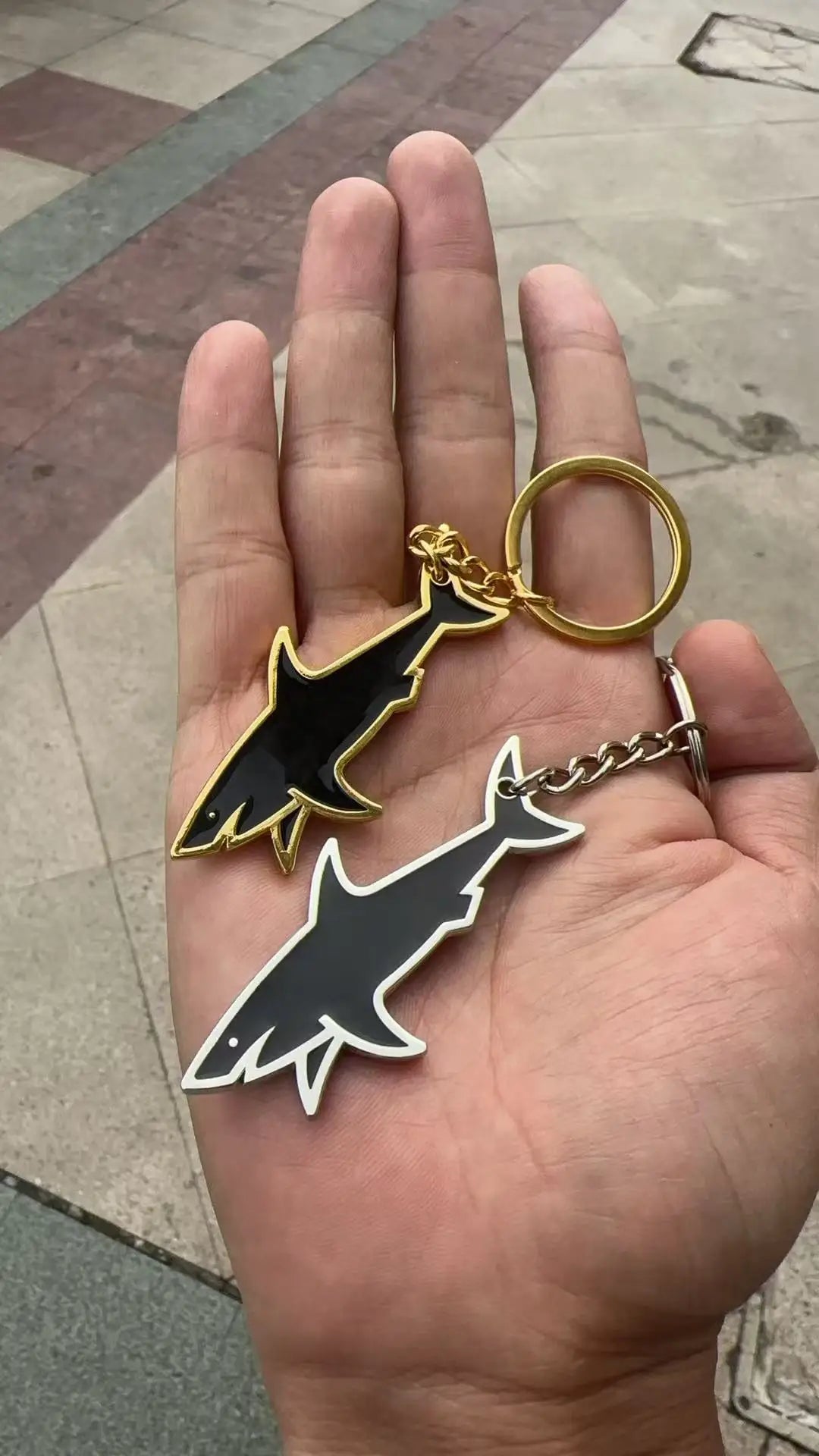 Stylish Metal Key Ring Accessories Car Luggage Zipper Bag Charms Paul and Shark Keychain