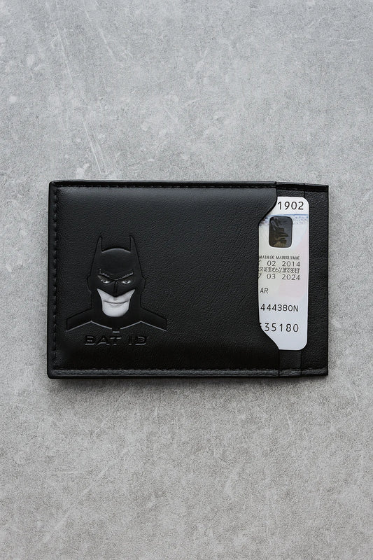 Bat ID Wallet Slim Leather Card Holder