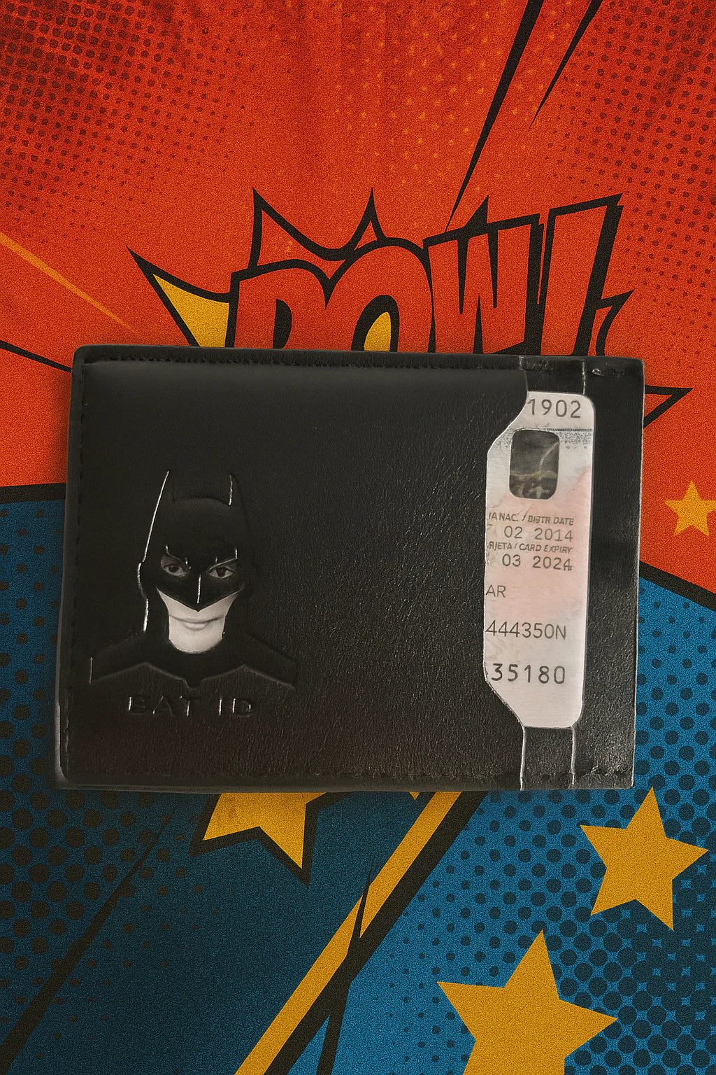 Bat ID Wallet Slim Leather Card Holder